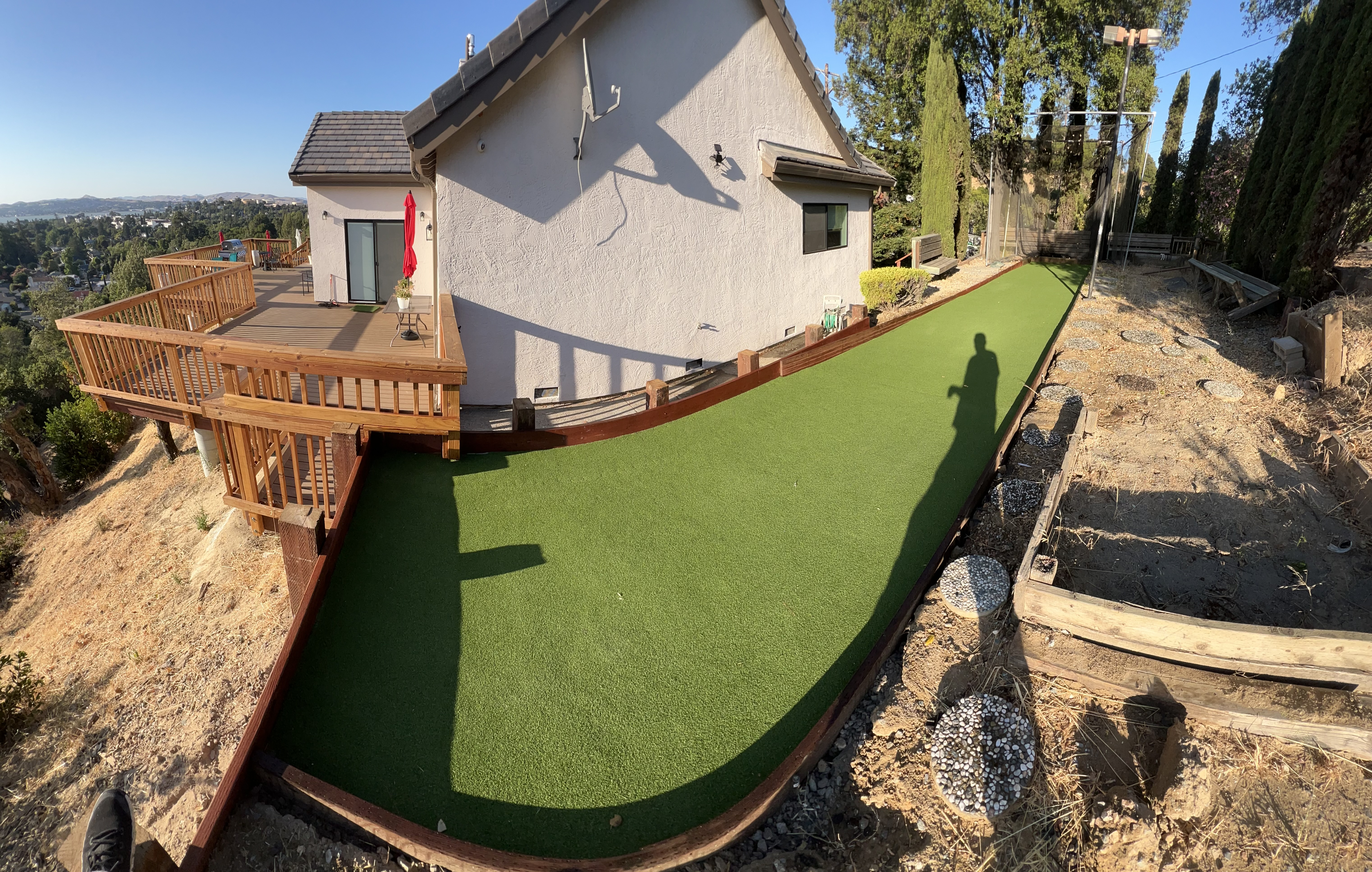 Fire-rated turf installation